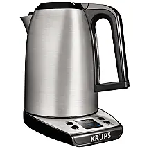 Chaleira Elétrica Temperatura Ajustável Aço Inoxidável Até 1,7 Litro Tela LCD, KRUPS 7211002406, Cinza