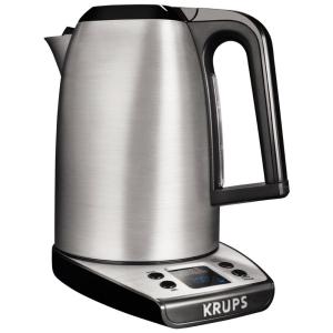 Chaleira Elétrica Temperatura Ajustável Aço Inoxidável Até 1,7 Litro Tela LCD, KRUPS 7211002406, Cinza