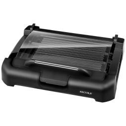 Churrasqueira Elétrica Antiaderente Portátil, Serve até 4 Pessoas, 1800W, 110v, SECURA GR 1503XL 1700W, Preto