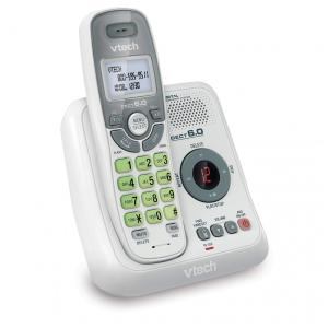 Telefone sem fio DECT 6.0 Sistema de Atendimento e identificador de Chamadas, Em Espera, VTECH CS6124, Branco