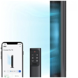 Ventilador de Torre Inteligente Dreo para Quarto, 90 Oscilação 40 Ventilador de Chão, 7,9m/s de Alta Velocidade, 5 Velocidades 4 Modos