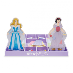 Kit Bonecas Magnéticas de Madeira Bela Adormecida e Branca de Neve com Mais de 40 Peças para Crianças Acima de 3 Anos, Melissa & Doug