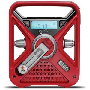 Lanterna LED Rádio FM USB Carregamento Solar, Manivela, ETON ARCFRX3WXR, Vermelho