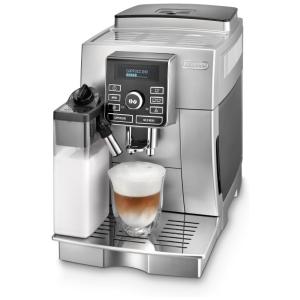 Máquina de Café Express Automática com Painel Digital e Bocal de Leite, 110V, De Longhi, Prata
