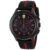 Relógio de Pulso Esportivo Pulseira de Silicone Visor Analógico Resistente a, FERRARI 0830138, Preto