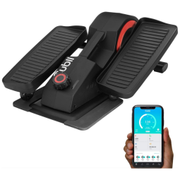 Cubii Pro Mini Aparelho Elíptico Motorizado para Treino em Casa Sentado com Sincronização Bluetooth, Vermelho e Preto