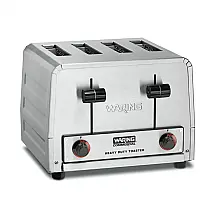 Torradeira em Aço Inoxidável de 4 Fatias com Plugue de 6 a 20 Fases, 208V 2700W, Waring WCT805B, Prata
