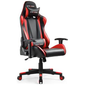 Cadeira Gamer GTRACING, Reclinável, Giratório, Encosto de Cabeça, 360 Graus, Preto, Vermelho