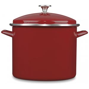 Caldeirão com Tampa 12 Litros em Aço Esmaltado, Cuisinart EOS126 28R, Vermelho