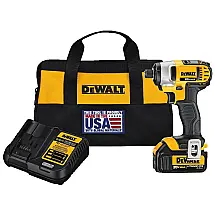 Kit Chave de Impacto com Bateria 20V MAX, Carregador e Bolsa de Transporte, DEWALT DCF885L1, Amarelo