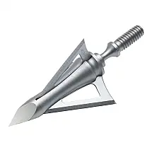 Ponta de Flecha Excalibur Boltcutter 125 Grão Corte 2,7 cm 3 Lâminas Aço Inox para Besta de Caça - Pacote com 3