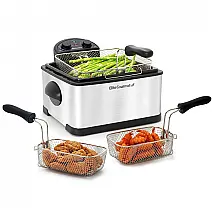 Fritadeira Elétrica 4.2L em Aço Inoxidável, 1700W 110V, Elite Gourmet EDF401T, Prata