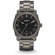 Relógio Masculino Analógico de Quartzo com Pulseira de Aço Inoxidável, Fossil FS4774, Cinza e Preto