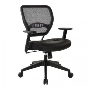 Cadeira de Escritório Ergonômica Giratória com Suporte Lombar e Altura Ajustáveis, SPACE SEATING 5700E, Preto