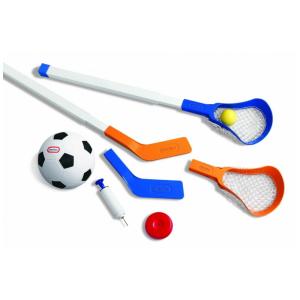 Três Jogos em Um Futebol, Hóquei e Lacrosse para Crianças de 2 a 6 Anos, LITTLE TIKES 620829, Azul