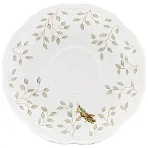 Pires de 15 cm com Tema de Flores e Borboletas, Formato Redondo e Material de Porcelana, LENOX, Branco