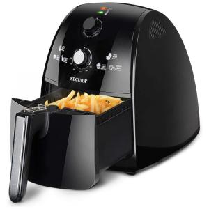 Fritadeira Elétrica AirFryer 4L Multifuncional, 1500W, 110v, SECURA TXG DS15, Preto