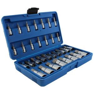 Ferramenta Automotiva Master Soquetes Hexagonais 32 Peças Maleta, ABN, Azul