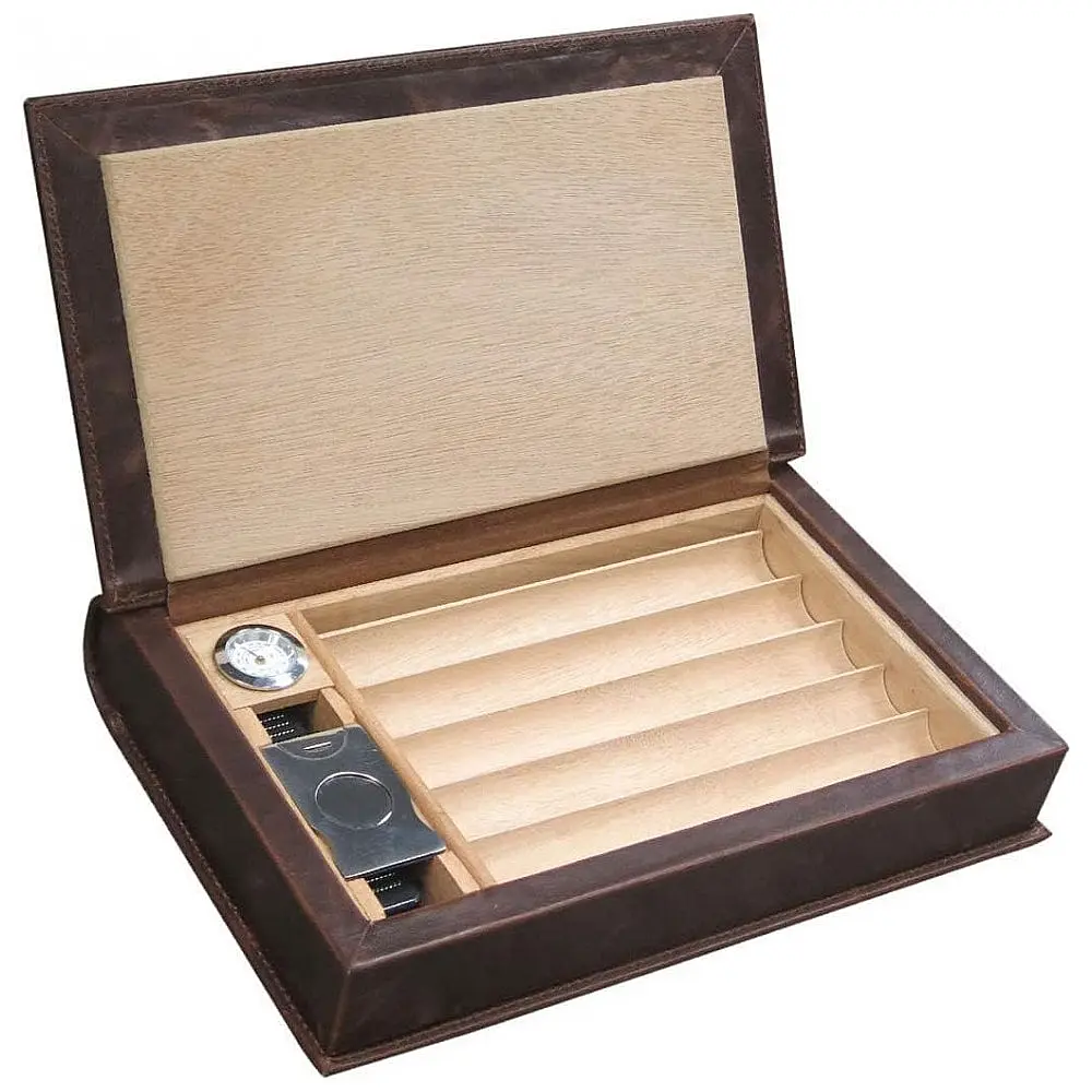 Humidor Portátil Prestige Import Group Marrom The Novelist Design Livro até 10 Charutos — foto 2