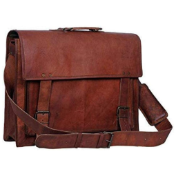 Bolsa, Pasta de Couro de Grão Unissex Bolso Único, KOMALS PASSION LEATHER FBA383402, Marrom