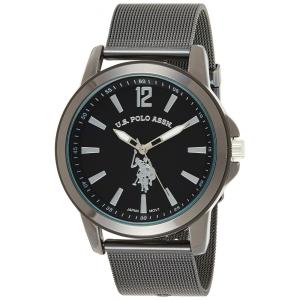 Relógio AnMaclino Homem Metal Qartzo Cláico, escuro, escuro, U.S. POLO ASSN. USC80384, Cinza escuro