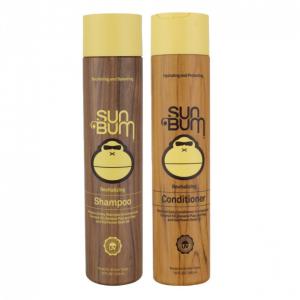 Sun Bum Hair Care Shampoo e Condicionador Revitalizante com Óleo de Coco para Dias de Verão