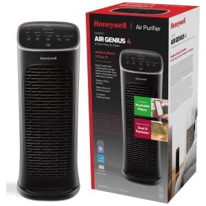 Purificador de Ar para Ambientes até 14m² com Filtro Lavável, 4 Níveis de Limpeza e Tecnologia IFD, 110V, Honeywell HFD280, Preto