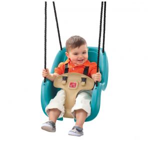 Cadeira de Balanco Infantil Para Ambientes Externos, Estilo Bucket com Cinto de Segurança e Corda Resistente, Para Crianças de 9 Meses a 3