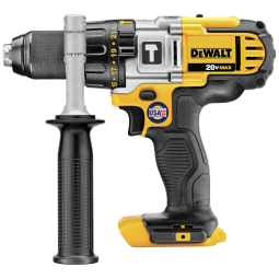 Furadeira Elétrica de Percussão 3 Velocidades, 2000 RPM, 20V 535W, DEWALT DCD985B, Amarelo