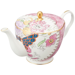 Bule de Chá, Elegante e Sofisticado com Capacidade de 370mL e Material de Porcelana, Wedgwood, Branco e Rosa