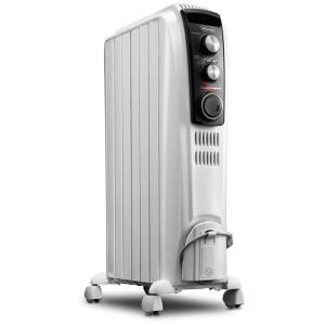 Aquecedor a Óleo Portátil com Rodas, Termostato de Segurança e Temporizador On, Off 24h, 110V 1500W, DELONGHI TRD40615T, Branco