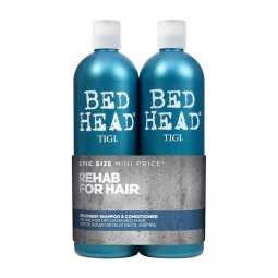 Shampoo e Condicionador Recuperação Antidote para Cabeça Duo Nível 2 de Dano 700ml, TIGI TIG 5861, Azul petróleo