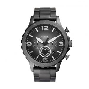 Relógio Masculino Analógico de Quartzo com Pulseira de Aço Inoxidável e Cronógrafo, Fossil 2013, Preto