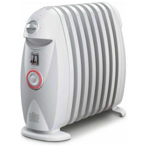 Aquecedor Elétrico a Óleo Portátil com Temporizador, 110V 1200W, DeLonghi TRN0812T, Branco