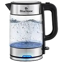 BLUESTONE KTB 3468X Chaleira Elétrica 1.7L com Desligamento Automático, Aço Inoxidável, 1500W, 110V, Prata