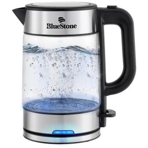 BLUESTONE KTB 3468X Chaleira Elétrica 1.7L com Desligamento Automático, Aço Inoxidável, 1500W, 110V, Prata
