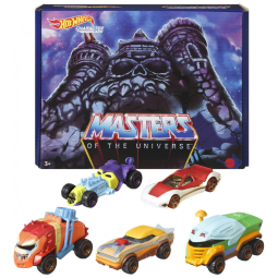 Conjunto com 5 Carros Colecionáveis Hot Wheels Masters of the Universe em Escala 1:64, Mattel