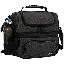 MIER Bolsa Térmica Portátil 15L, Mantém Temperatura Quente ou Fria por Até 5 Horas, Cinza