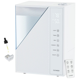 Umidificador Ultrassônico de Névoa Fria e Quente, 5 L com Controle Remoto, Elecameier, 110V, Elecameier, Branco