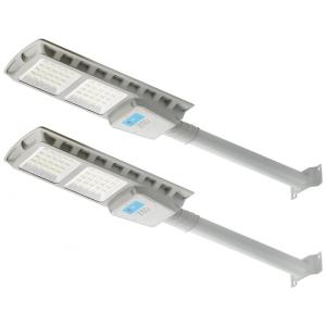 Luminária Solar Externa 12000 Lumens 250W com Controle de Luz, 2 Unidade, ZSD 001, Branco