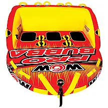 Boia Rebocável Inflável Para 3 Pessoas, Resistente, WOW SPORTS, Vermelho