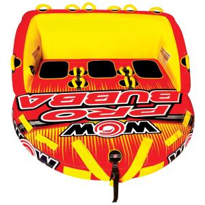 Boia Rebocável Inflável Para 3 Pessoas, Resistente, WOW SPORTS, Vermelho