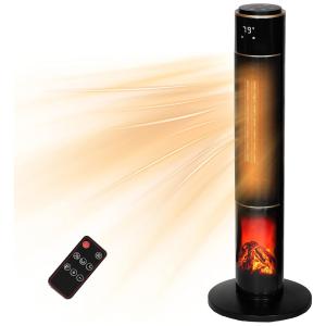 Aquecedor Elétrico Portátil 5 DOMINGO com Controle Remoto e Temporizador, 1000 1500W, 110v, 5 SUNDAY LIVING, Branco