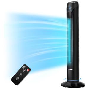 Ventilador de Torre com Controle Remoto, 3 Velocidades e Temporizador de 15 Horas, 110v, UTHFY JTF 02 R, Preto