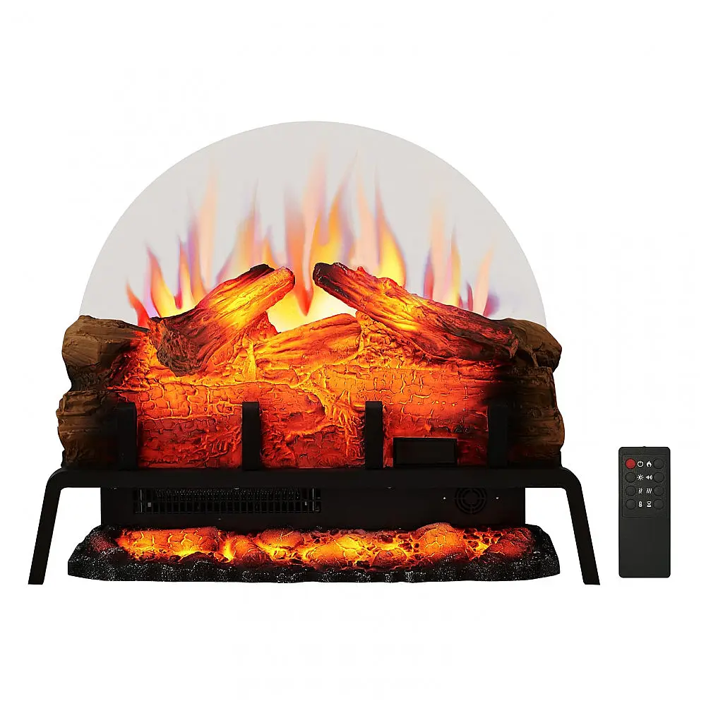Lareira Elétrica PuraFlame 61x51cm 1500W Chamas LED 6 Cores Portátil 110V