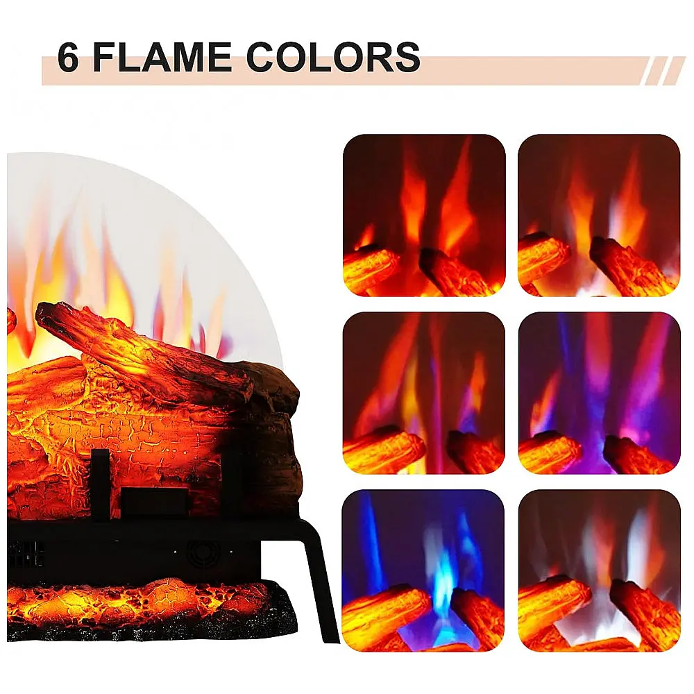 Lareira Elétrica PuraFlame 61x51cm 1500W Chamas LED 6 Cores Portátil 110V — foto 2
