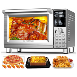 Forno Elétrico Inteligente com 112 Menus Predefinidos, Capacidade de 28L, Sonda Integrada e sem PFAS, 110V 1700W, Nuwave, Prata