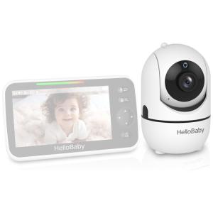 Baba Eletrônica com Sensor de Temperatura e Visão Noturna, HelloBaby HB6550, Branco