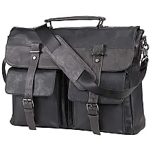 Bolsa, Maleta de Couro Sintético Masculina para Laptop, SEYFOCNIA, Preto