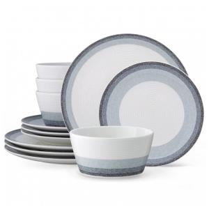 Aparelho de Jantar para Todas as Ocasiões com 12 Peças, Formato Redondo e Material de Porcelana, Noritake G017-12E, Colorido